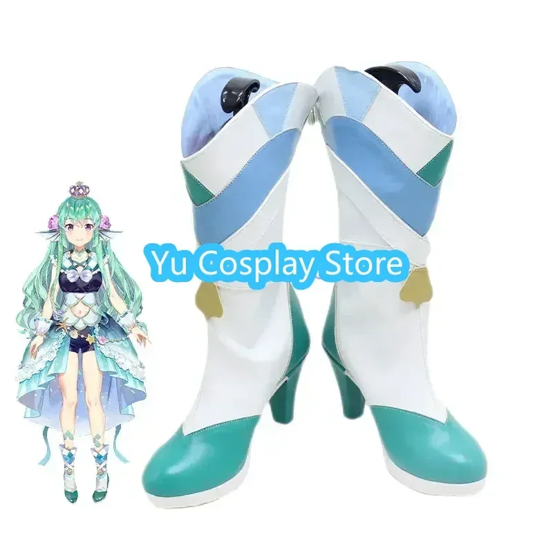 Finana Ryugu Cosplay Shoes Halloween Carnival Boots PU Leather Shoes Vtuber Cosplay Props Custom Made