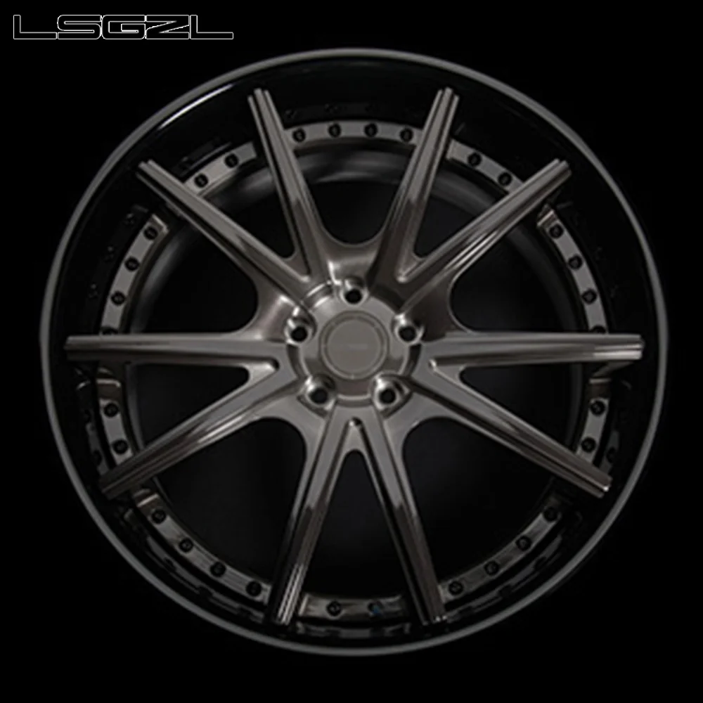 LSGZL Ruote in lega di alluminio forgiate in 2 pezzi Dimensioni personalizzate 18/19/20/21/22/23/24 pollici Nuova condizione 20/30 mm adatte per auto di lusso