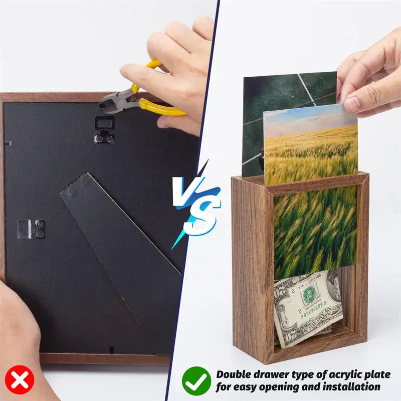 Innovative Cash Hiding Frame Safe Box for Money with Theft-Proof Concealment and Storage Compartment