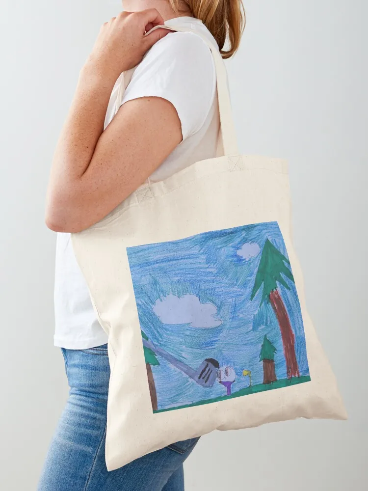 

Fluff Ball Goes Golfing Tote Bag Big bag women canvas bags female bag Big