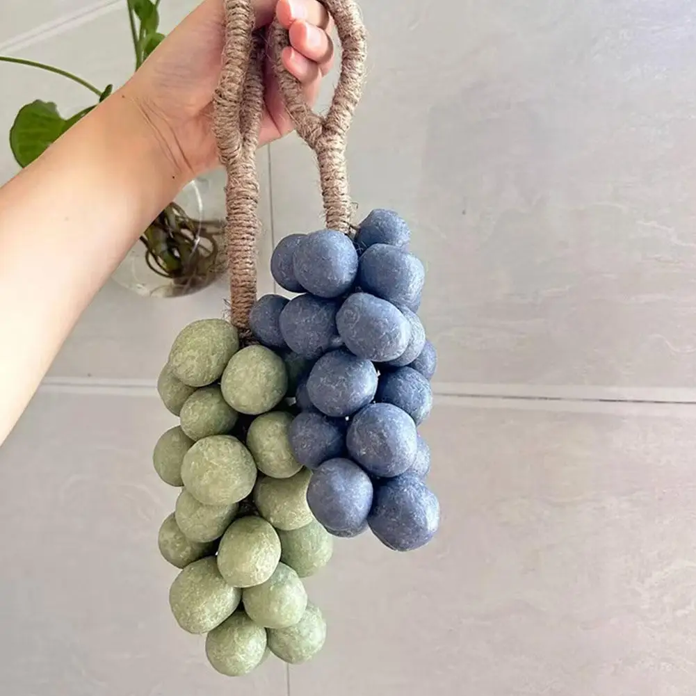 Jabón creativo con forma de uva, jabón molido en frío hecho a mano, hecho de palabras de uva verde, palangres de uva tejidos a mano, turismo Cultural