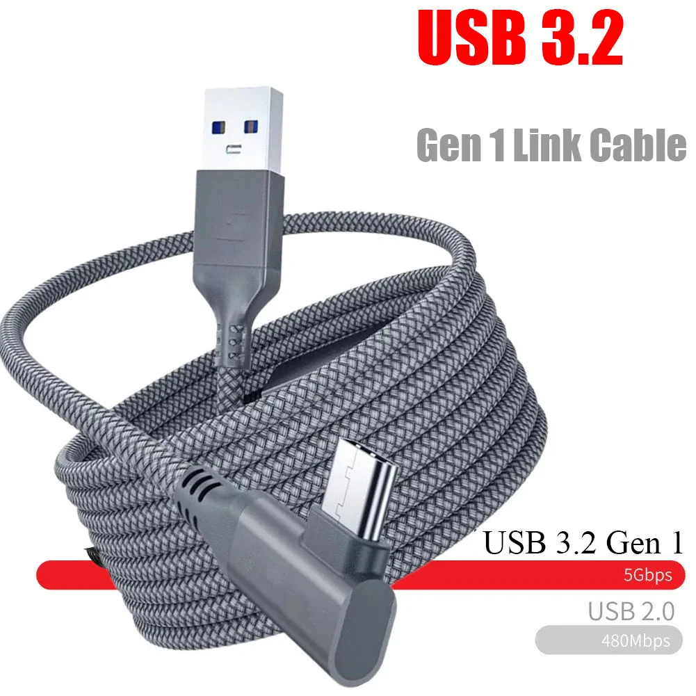 Link Cable 3 6 5M USB A To Type C For Oculus Quest 2 Quest3 Accessory Virtual Reality VR Glasses Smart 3D Helmet Headset Ocolus