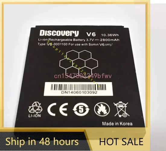 New discovery v6 phone battery 2800mah for discovery v6 Waterproof Phone-