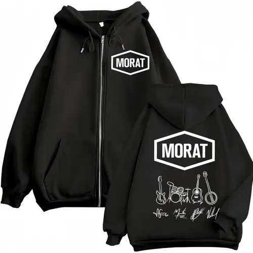 Morat Colombia Band Merch cremallera sudaderas con capucha hombres mujeres ropa moda Rock Zip Up sudaderas alta calidad polar suéteres sueltos