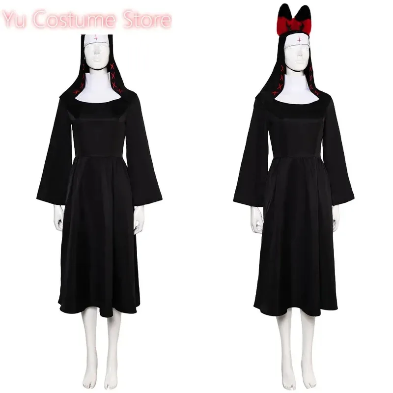 

Alastor Nun Costume Hazzbin Fantasia Hotel Cosplay Hat Dress Disguise For Female Women 2025 Halloween Carnival Suit goi/6