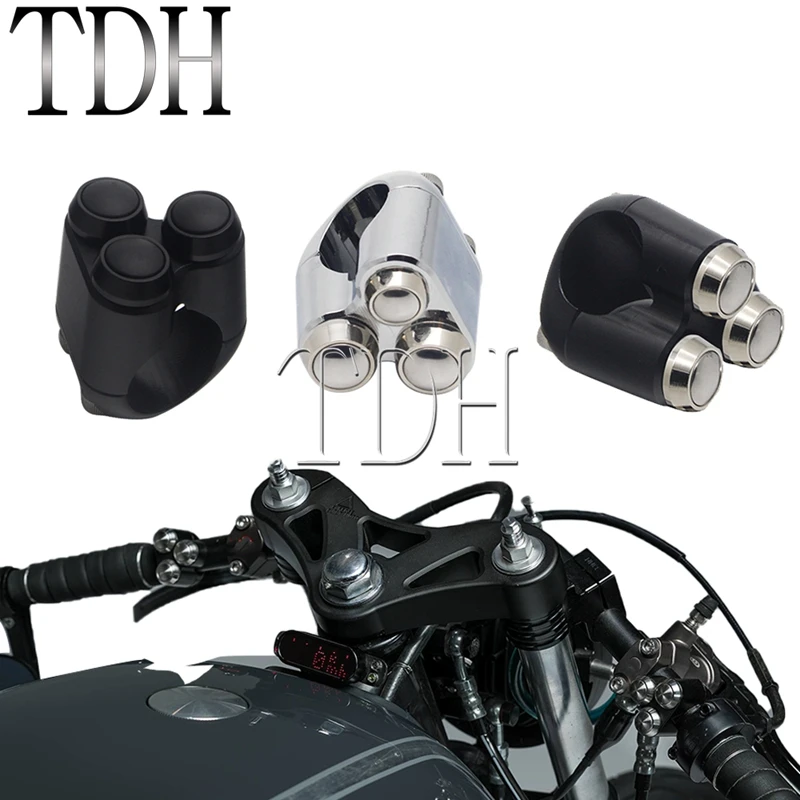 Cafe Racer Motorcycle 22mm 25mm Handlebar Mini Switch Button 1\