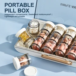 3/21Grids Pill Box 7 Days Portable Medicine Case Pill Container Transparent Sealed Storage Travel Pill Box Splitters Medicine