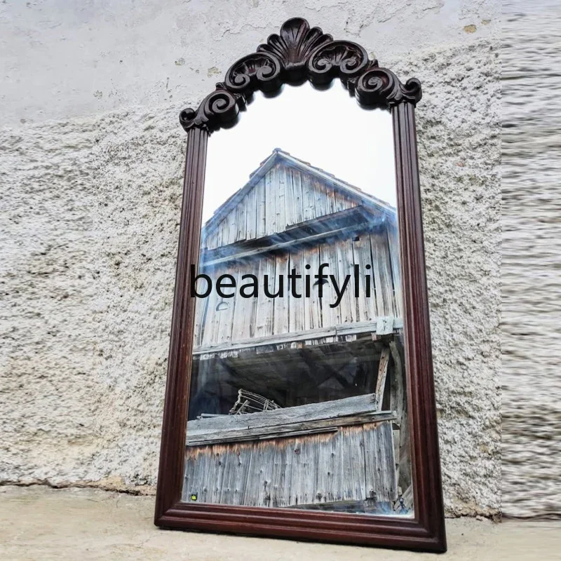 

French vanity mirror retro European smart bathroom mirror bathroom wall-mounted vanity mirror5556