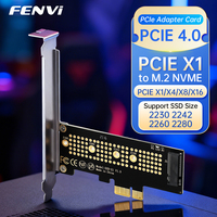 FENVI M.2 NVME to PCI-E X1 Adapter M.2 NVME SSD To PCI Express X1 X4 X8 X16 Card Riser for 2230/2242/2260/2280 For Desktop PC