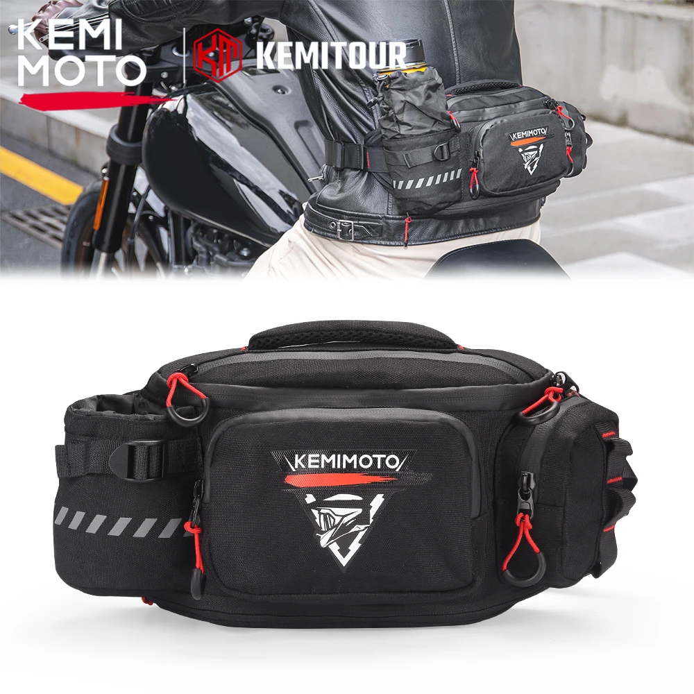 

5L Motorcycle Waist Bag Outdoor Multifunction Hip Bag Pockets With Drink Holder Men/Women Motorcycle Travel Tool Accessories Bag