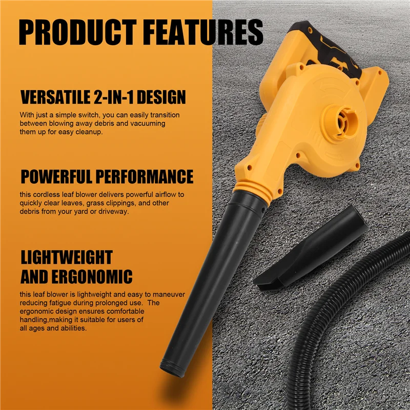 

Brush Cordless Leaf Blower For Battery 2-In-1 Air Blower And Vacuum (No Battery)-AT30