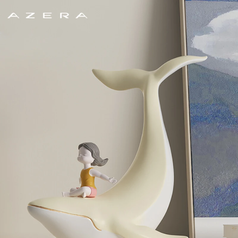 

Décoration Maison Creative Whale Song Art Ornament Cream Wind Living Room TV Cabinet Wine Cabinet High-end New Home Decoration