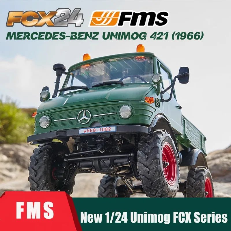 Fms 1/24 Unimog Fcx Series Off-road 4wd 2.4ghz Rc Climbing Car Remote Control Electric Simulation Car Model Toy Gift