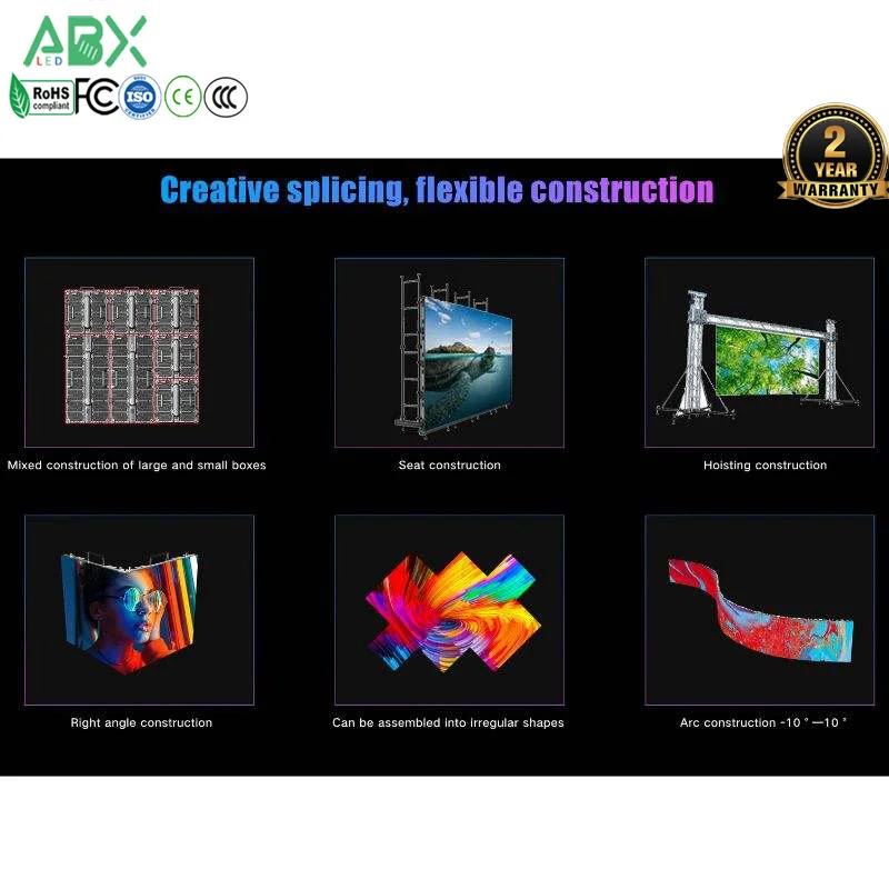 Stage Background LED Video Wall P3.91 P4.81 Digital Signage Screen Classic 500x500mm Cabinet Convention Center Led Screen Indoor