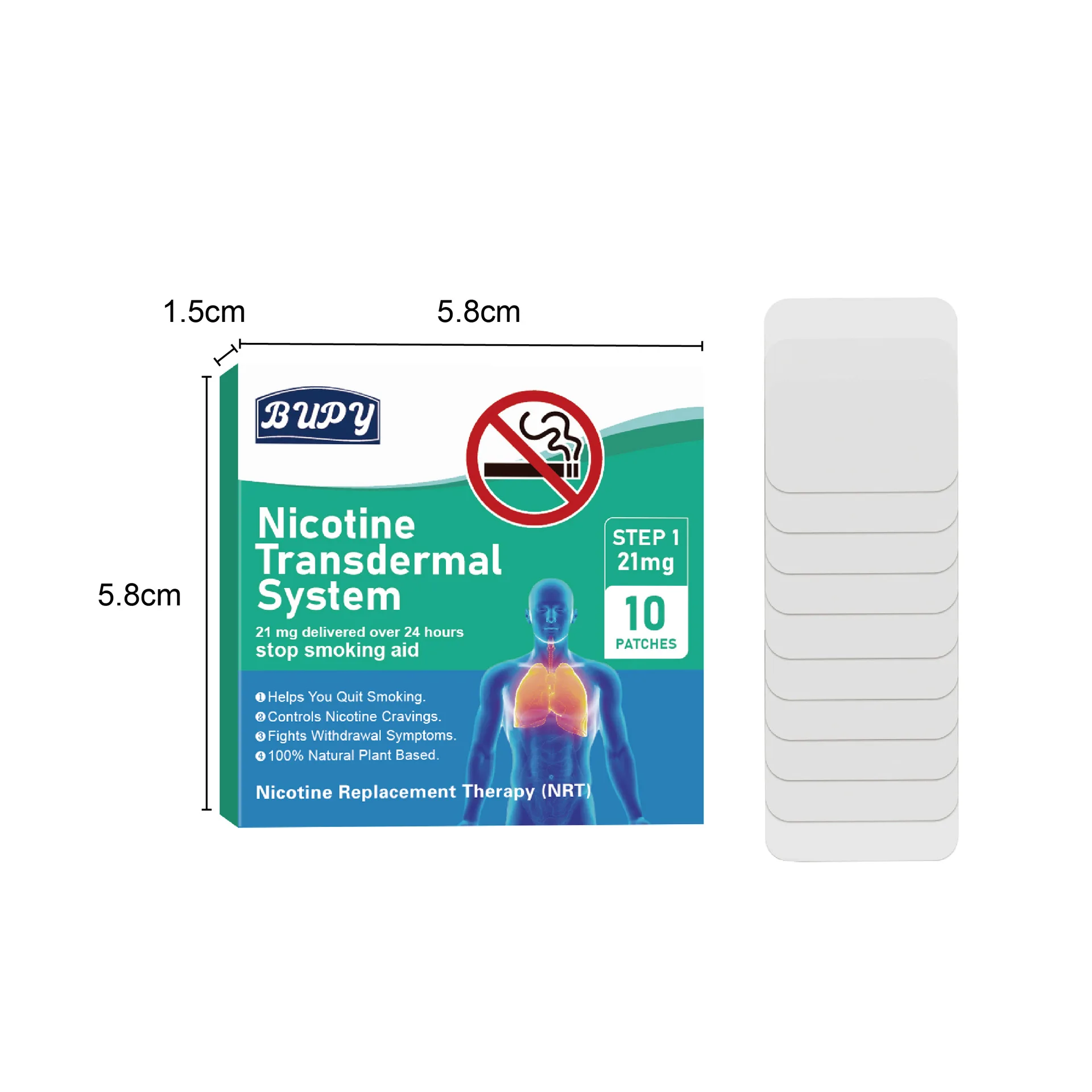 10 قطع من رقع إقلاع التدخين تحل محل رقع النيكوتين الصحية لتخفيف إدمان التدخين وتساعد على الإقلاع عن بقع التدخين