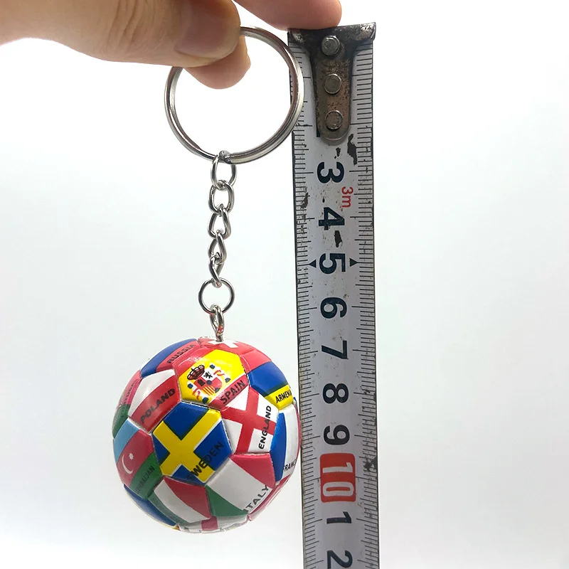 New World Flag Football Keychain Country Soccer Club Fans Keyring Car Key Chains Souvenir Bag Pendant Accessories Gifts