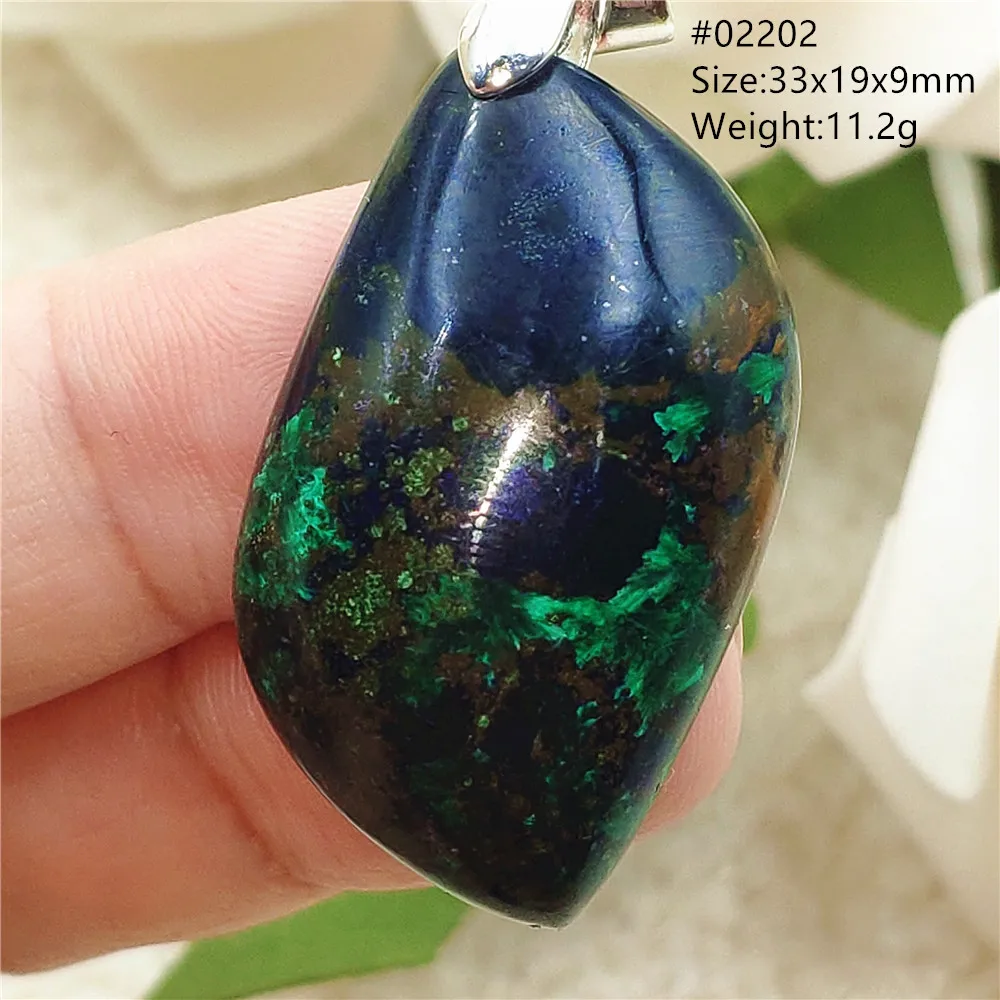 Natural Azurite Blue Malachite Lapis Lazuli Pendant Necklace Rare Women Men Bead Water Drop Jewelry AAAAAA