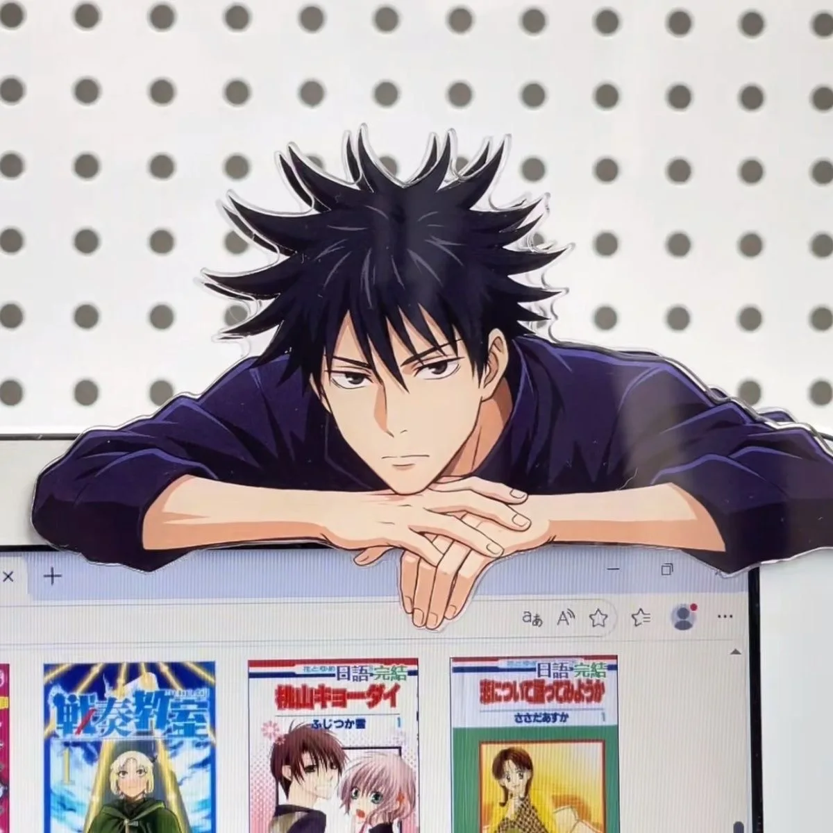 Hot Anime Jujutsu Kaisen Gojo Satoru Acrylic PP Clip Anime Desk Ornament Cartoon Document Folder Cute Figure Decor Gift For Fans
