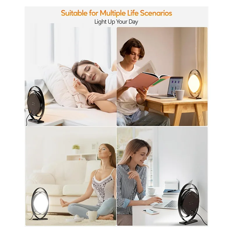 SEWS-Light Therapy Lamp,10000 Lux UV-Free Therapy Light With 3 Color Temperatures, 5 Adjustable Brightness