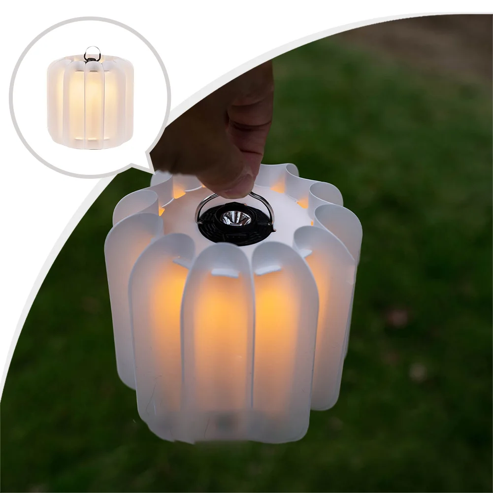 화물 용 38 Forgoalzero 라이트 호박 모양 전등 갓 초경량 캠핑 램프 커버 Pleated Lantern Shade Tools