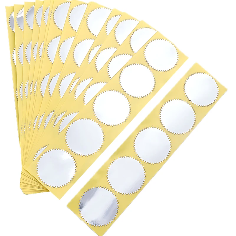 200 قطعة/الحزمة 45 مللي متر جولة والعتاد ملصق الذهب الفضة ذاتية اللصق الصلب ختم ملصقات المغلفات دعوة النقش ختم الدعائم ZYF