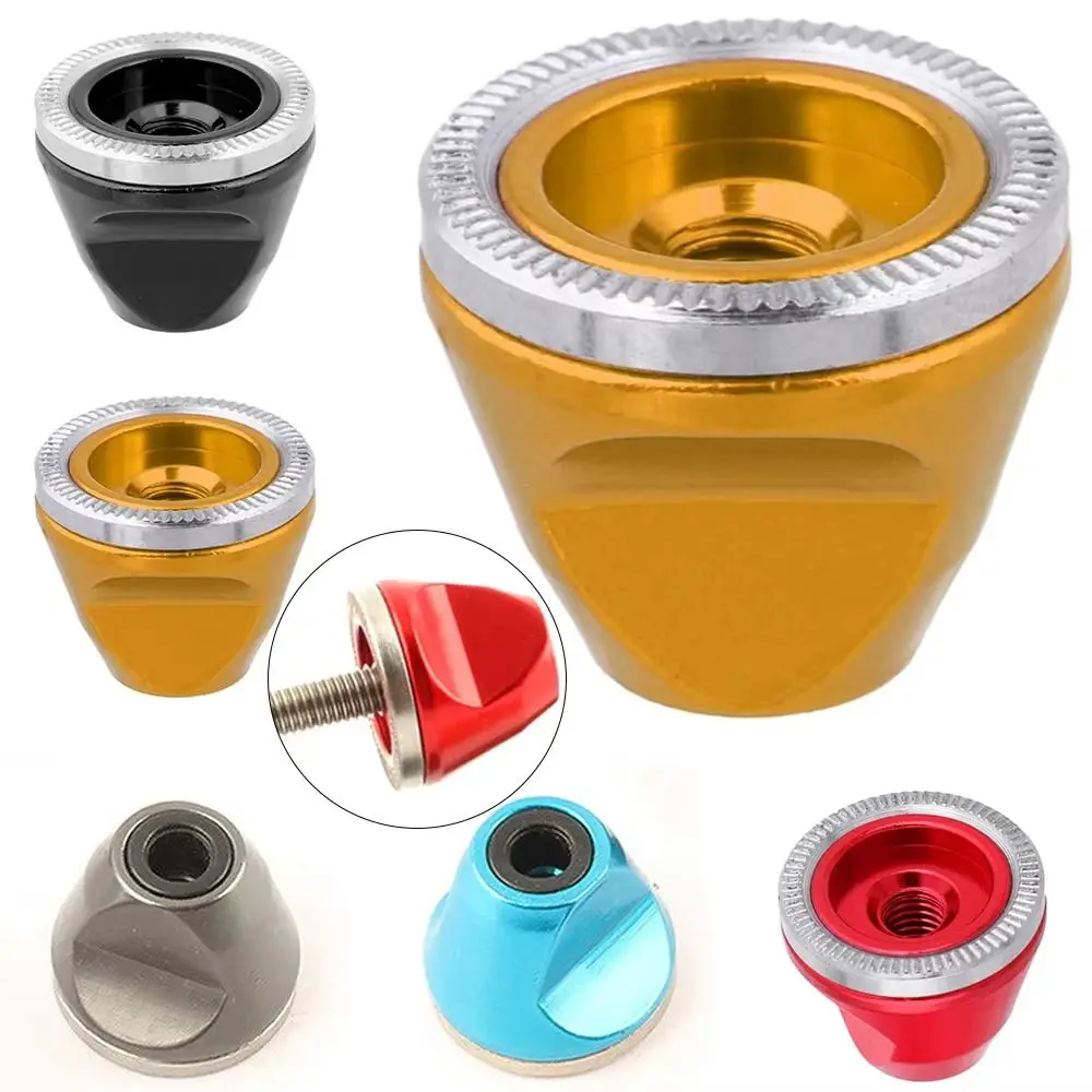 Aluminum Alloy Bicycle Wheel Quick Release Axle Track Nuts Anti-Slip Quick Release M5 Wheel Screw Shaft Hub Protection Cap