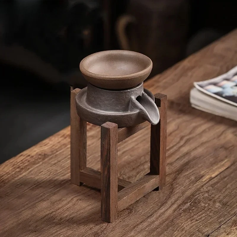 Mud Filter Group Handmade Coarse Pottery Vintage Tea Strainer Tea Filter  Door Frame Support Tea Strainer