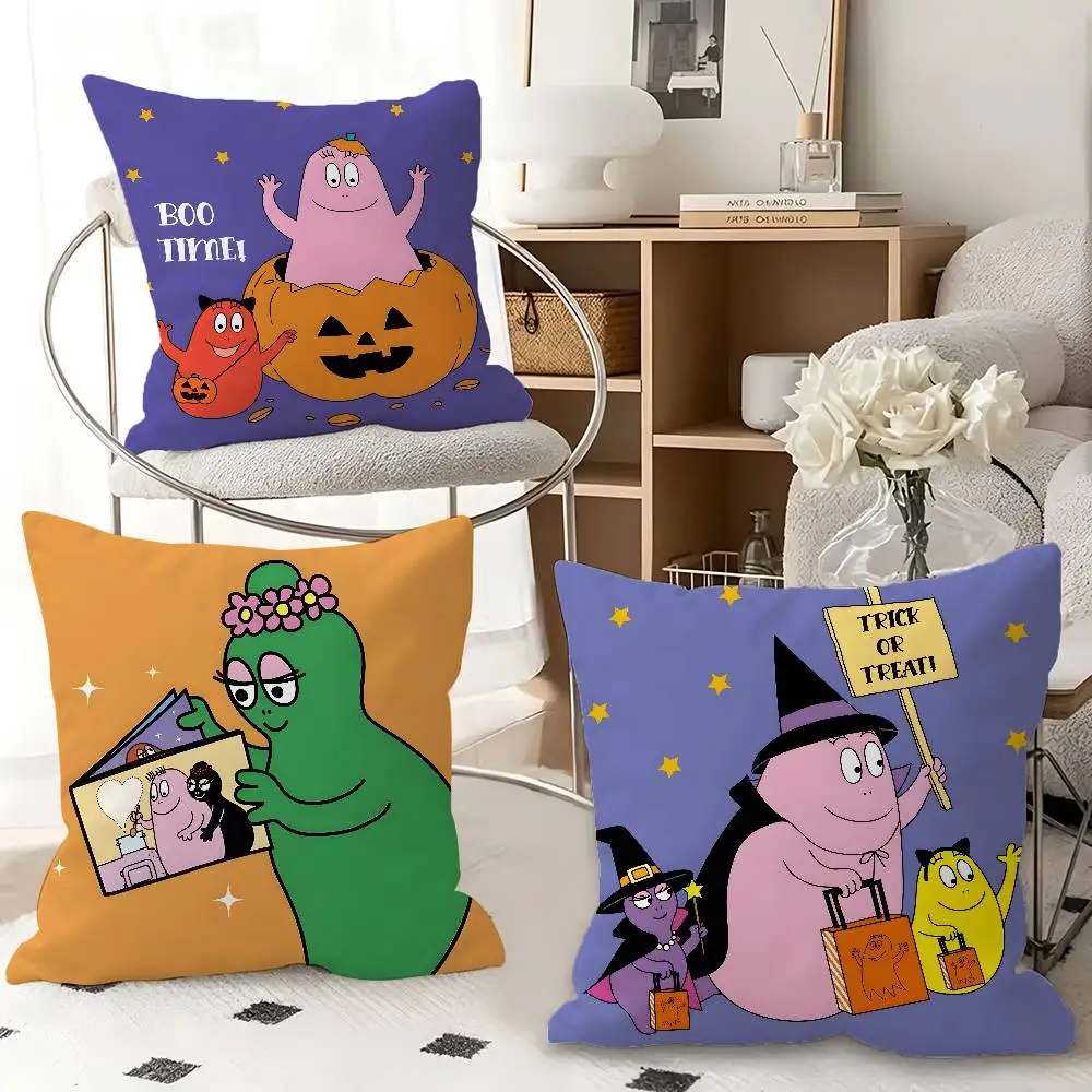 1pc Barbapapa Pillow Case Fashion Square Pillowcase Bedroom Sofa Room Ins Decoration Leisure