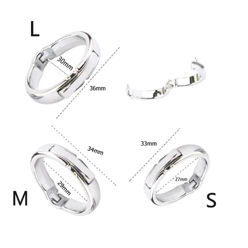 Stainless Steel Cock Ring Metal Penis Rings Adjustable Male Chastity Dick Delay Extender Scrotum Sex Toys for Men Exercisr