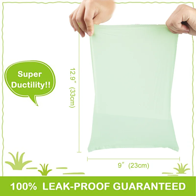 Corn starch 100% biodegradable and compostable dog poop bags ,dog waste bag,poo bag,poop bag  with a dispenser