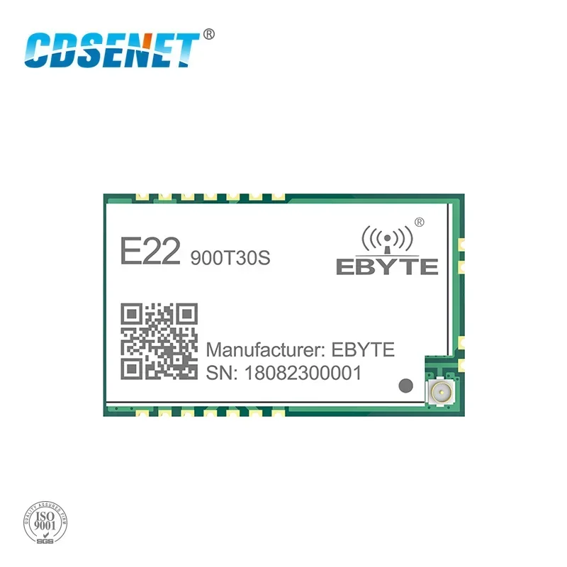 868MHz 915MHz 30dBm SMD LoRa Wireless Transceiver CDSENET E22-900T30S  Stamp Hole 1W Long Distance Transmitter Receiver