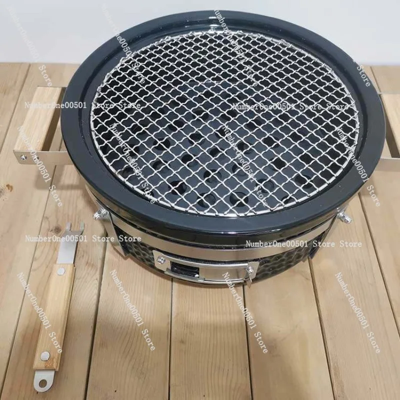 Ceramic enclosure stove for making tea Japanese-style Korean barbecue cylindrical rectangular household barbecue heating oven
