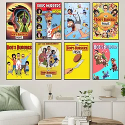 MINISO Cartoon Bobs B-Burgers Cool Poster Prints Wall Sticker Painting Bedroom Living Room Decoration Office Home Self Adhesive