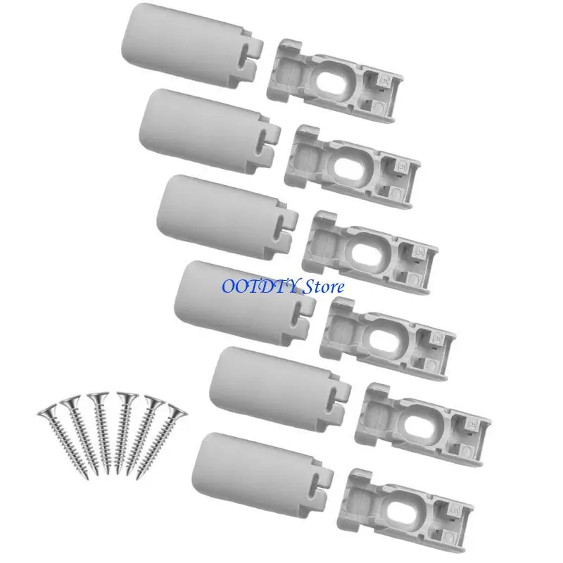 367A Versatile 6Pcs Pleated Window Shade Support Hardware for Secure Blinds Clamp