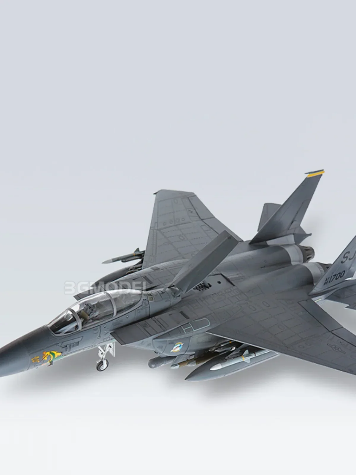 1/72 Academy Model 12550 US F-15E Kit de modelo de escala de aeronave de montagem de lutador moderno