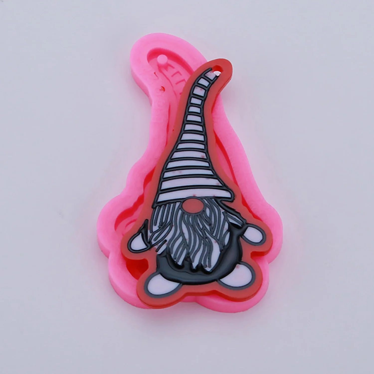 Gnome Dwarf Silicone Mold for Epoxy Resin Jewelry Making DIY Keychain Craft Polymer Clay Chocolate Baking Supplies