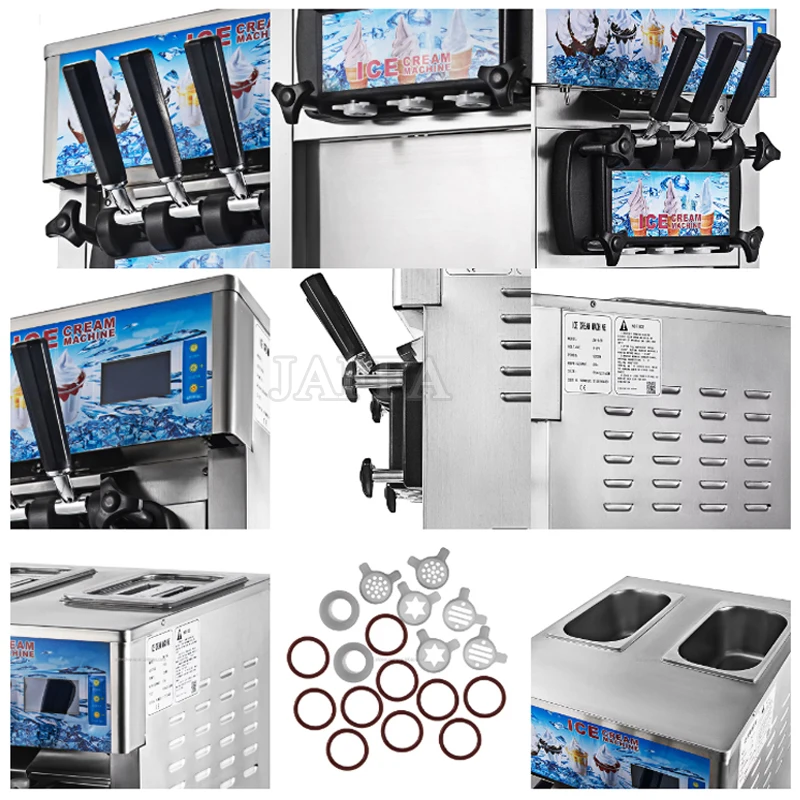 

Good Performance Factory Supply Commercial Automatic Desktop 3 Flavors Ice Cream Maker Machine