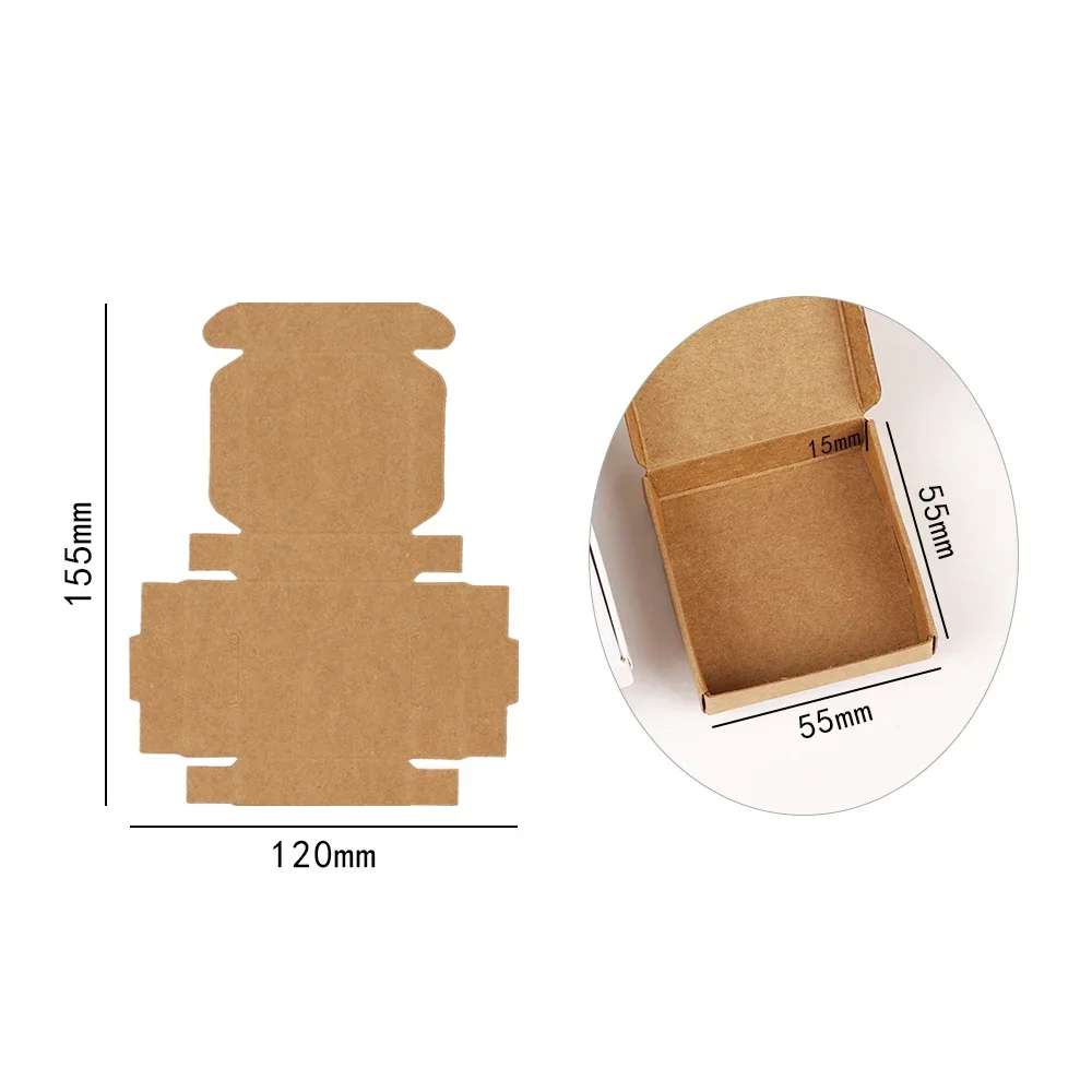 25/50Pcs Necklace Earring Jewelry Packaging Kraft Paper Fold Box Wholesale Ornaments Display Card DIY Accessories Supplies