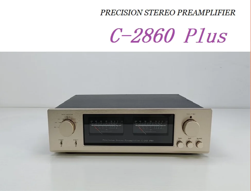 يشير الجديد إلى Accuphase C-2860 Plus المضخم المسبق المتوازن بالكامل مع جهاز التحكم عن بعد من الألومنيوم