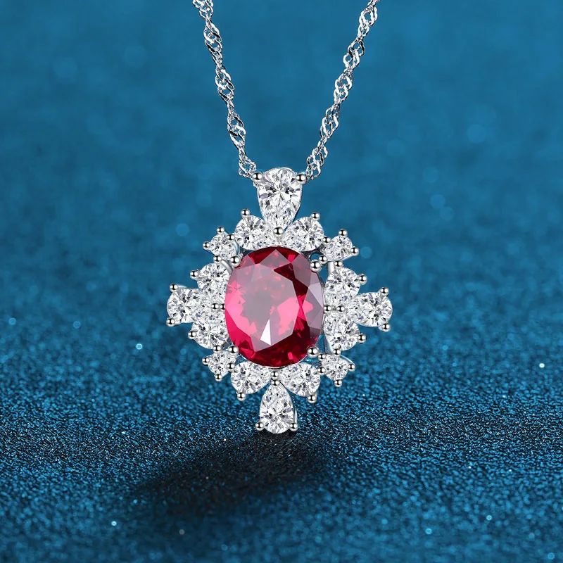 

Роскошное женское ожерелье с подвеской из твердой платины PT950 с рубино-зеленым и желтым бриллиантом