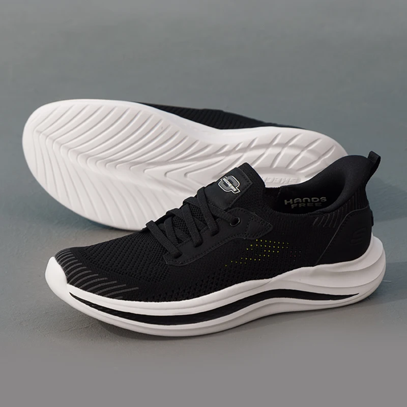 Skechers Men's Sports Shoes Saber Walking Shoes Are Lightweight, Breathable, Wear-Resistant, Comfortable, Low-Top Casual Shoes 211086-Bkw