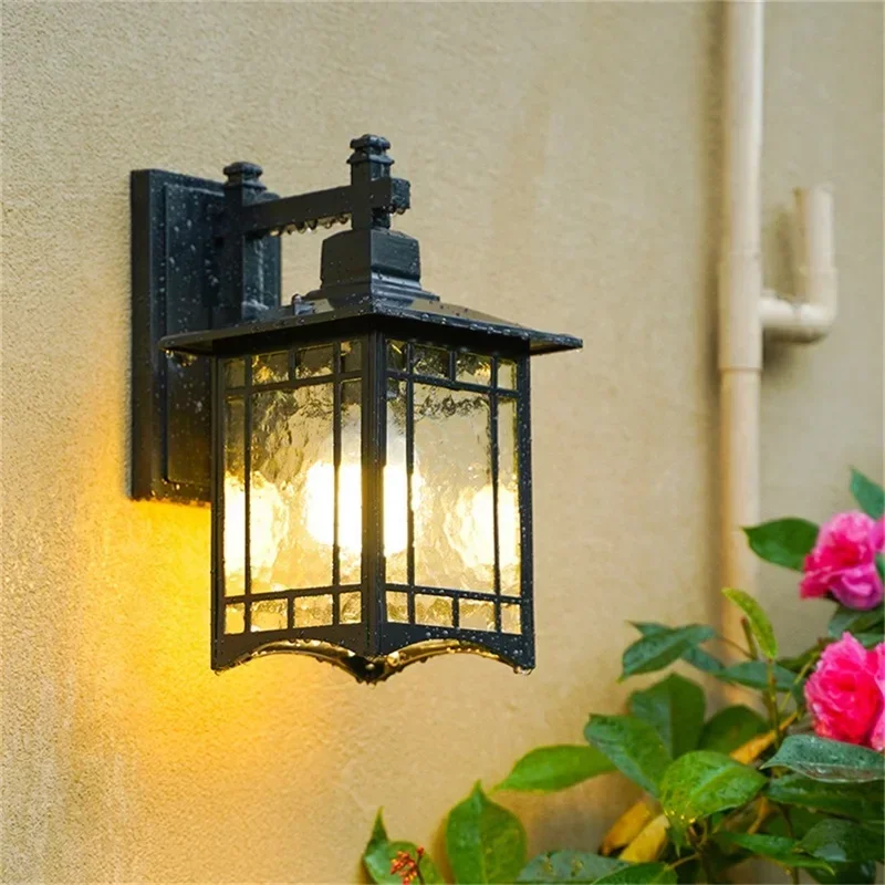 ASHER Classical Outdoor Wall Lamp Waterproof IP65 Retro Sconces LED Lighting Decorative for Home Porch