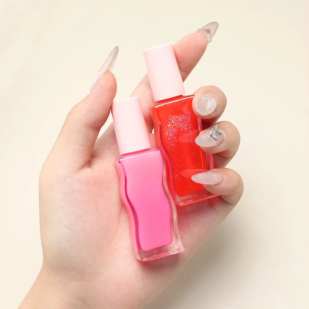 Private Label Plumping Lip Oil Custom Logo Wave Pattern Moisture Temperature Change Lip Protection Waterproof Makeup Wholesale