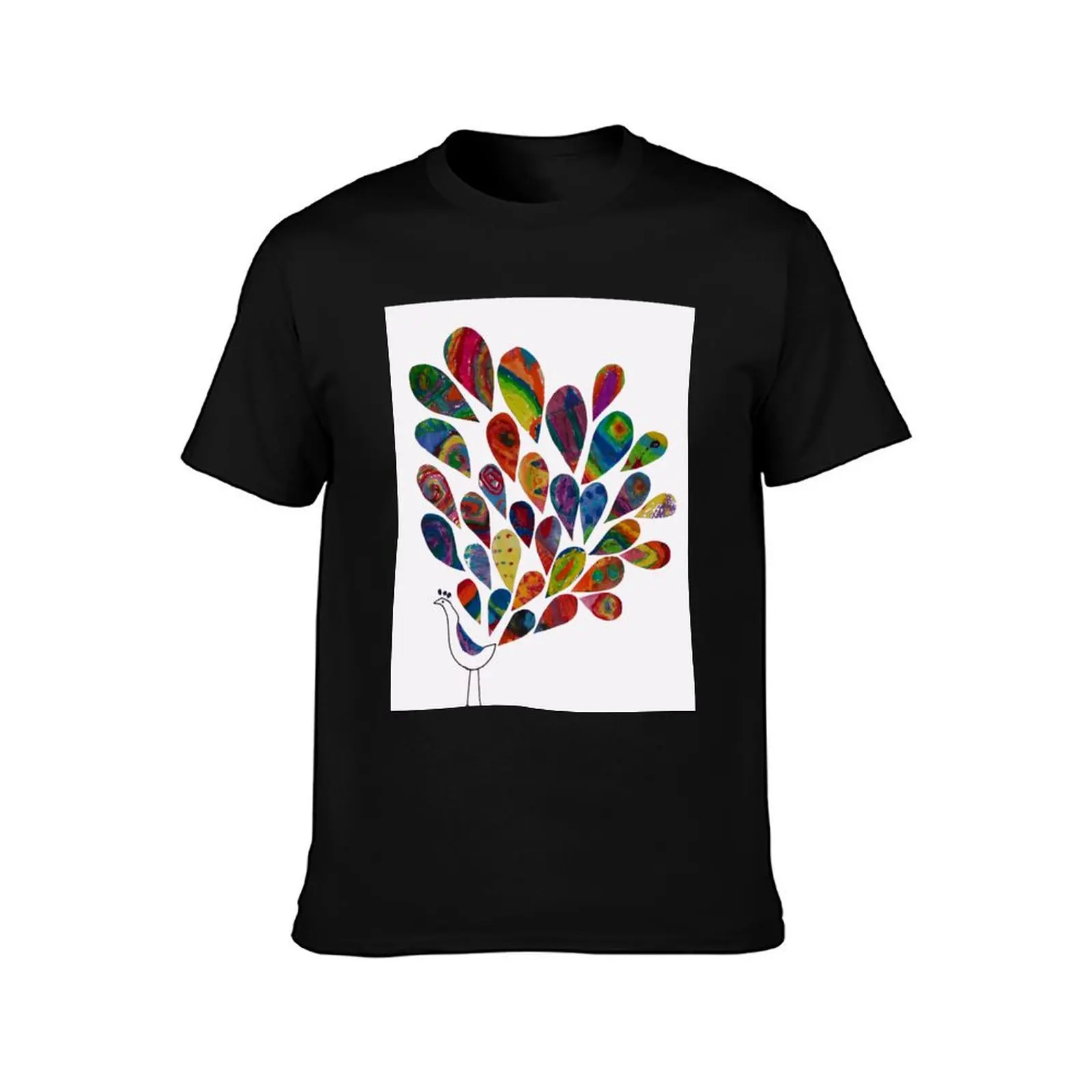 HHPS Art Show, Class 2J, Oil Pastels: Precious Peacock T-Shirt Plus Size Gym Sports T-Shirt