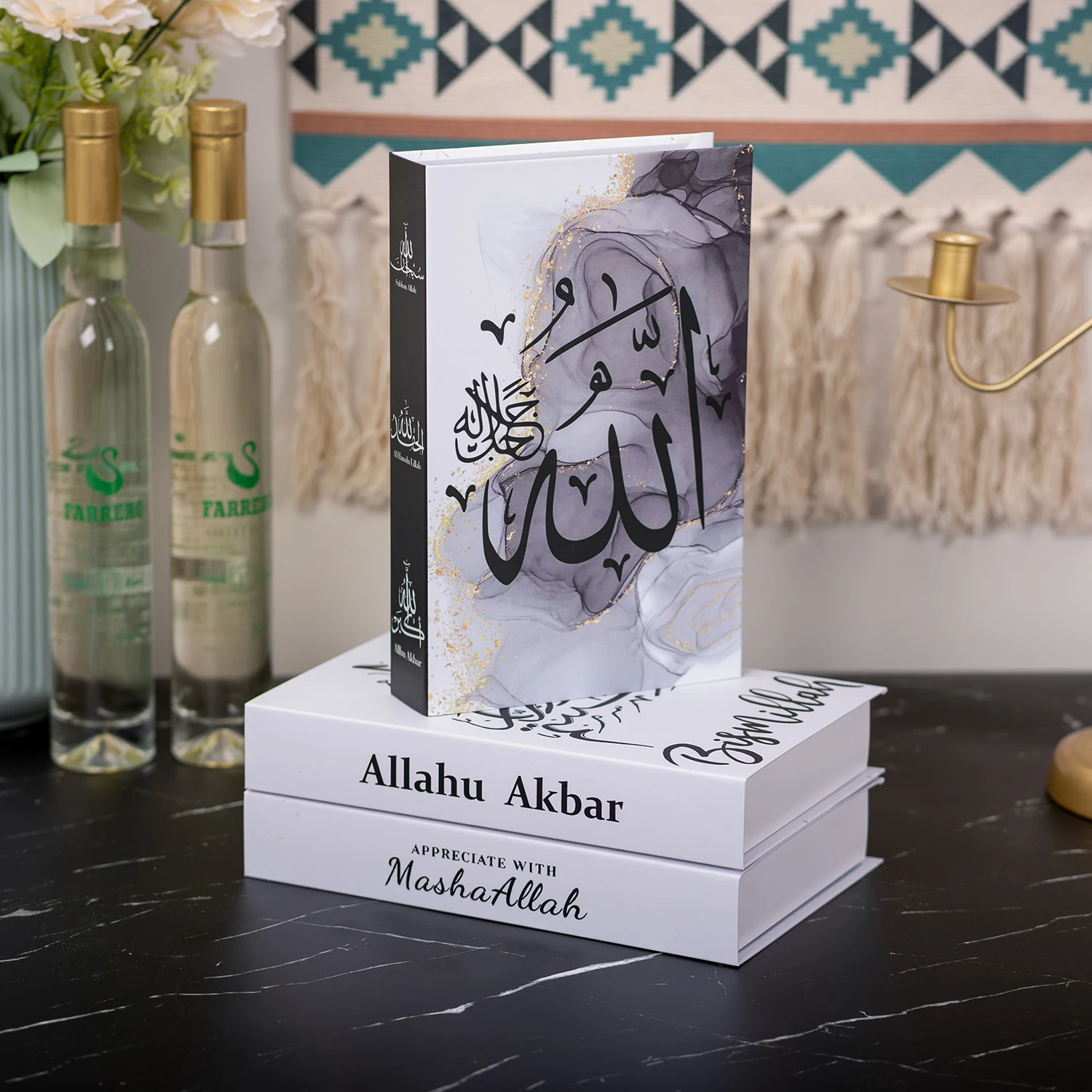 New Islamic Series Luxury Fake Books Home Decoration Remote Control Storage Box Coffee Table Fashion Home Decoration Accessories - Image 4