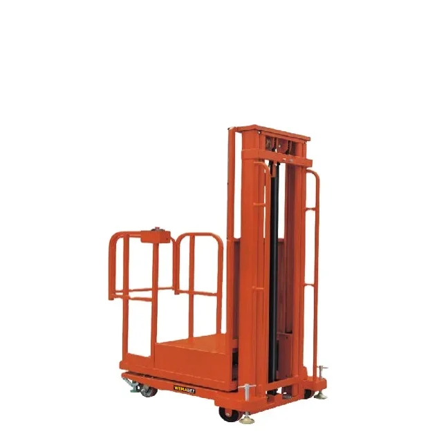 200kg Mini Order Picker 2.7m 3.3m 4.0m 4.5m Lifting Heights Semi Electric Selector Picking Cart New Pump Engine