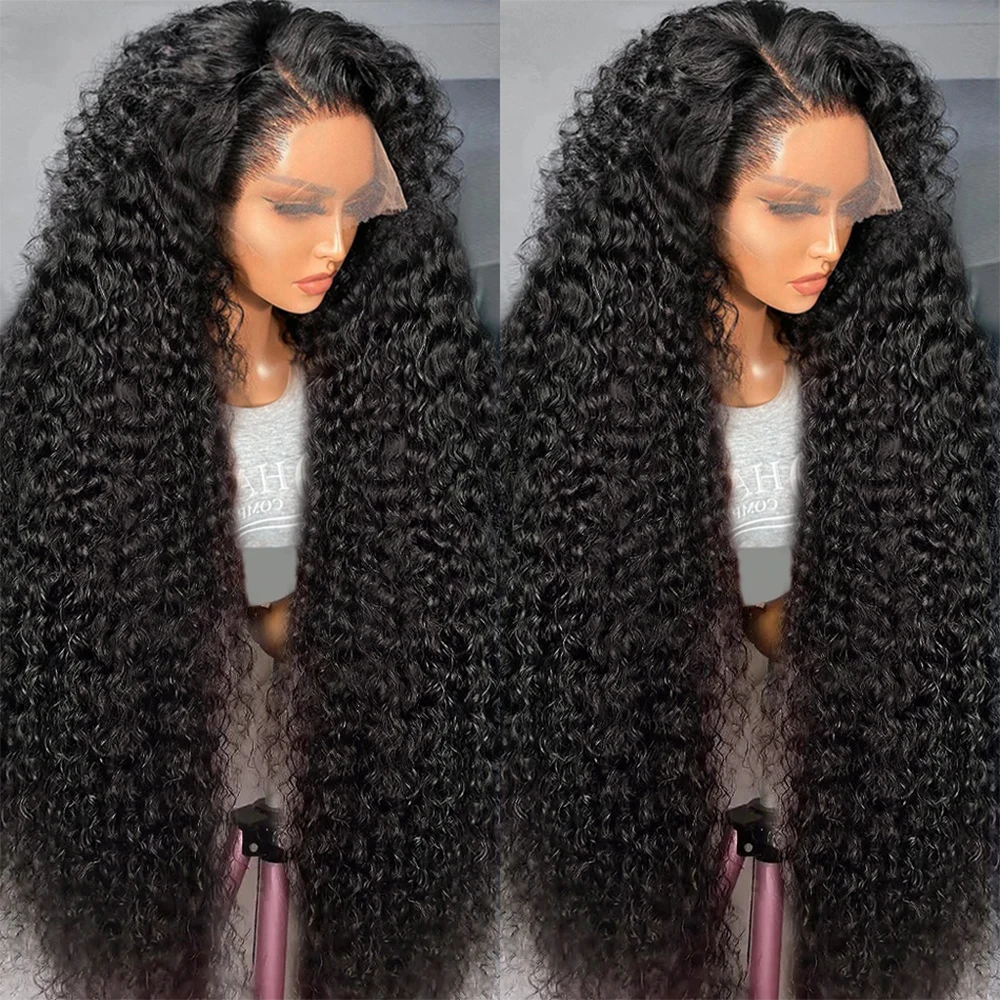 200 density hd lace wig 13x6 human hair brazilian curly wig for women choice Preplucked 5x5 water wave lace frontal wig