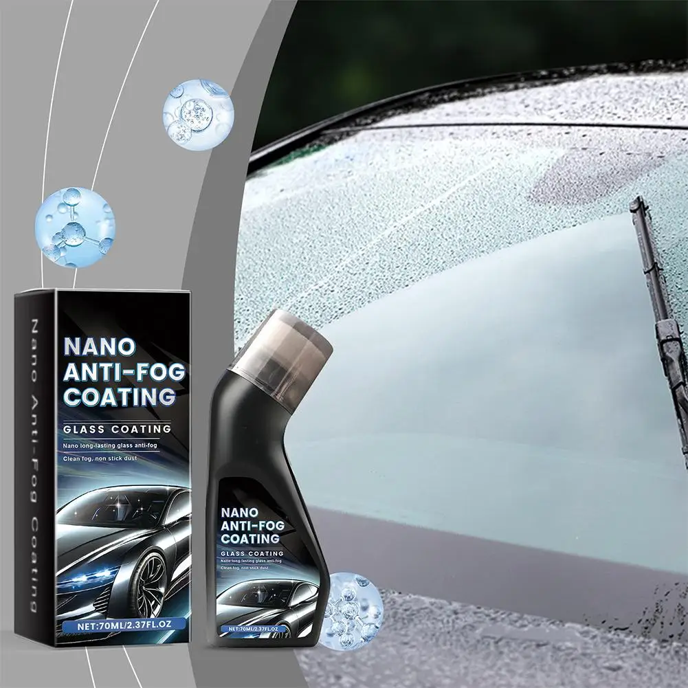 70ml Windshield Coating Car Glass Anti-Fog Rainproof Rain Fog Guard Agent Prevention Water Windshield Defogger Liquid Remov M6J2