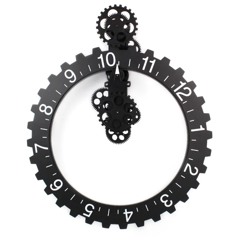 3D gear wall clock art home decoration living room decoration new design zigzag gear wall clock