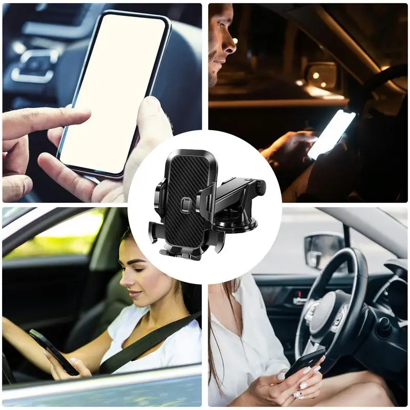 Dashboard Cell Phone Holder Cell Phone Holder Car Windshield Mount 360 Rotation Auto Window Suction Cup Mobile Phone Stand Cell